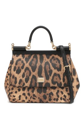 Женская сумка sicily medium с анималистичным принтом DOLCE & GABBANA леопардовая цвета, арт. 0116/BB6002/A7158 купить в ЦУМ | Фото №6 Сумка Sicily medium с анималистичным принтом Dolce & Gabbana леопардовая цвета | Фото №6