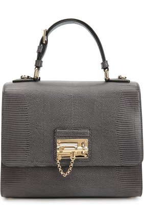 Женская сумка monica с тиснением под игуану DOLCE & GABBANA серая цвета, арт. 0116/BB5826/A1095 купить в ЦУМ | Фото №1 Сумка Monica с тиснением под игуану Dolce & Gabbana серая цвета | Фото №1
