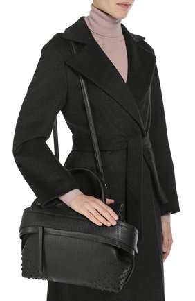 Женская сумка wave small TOD’S черная цвета, арт. XBWAMRHG201SRK купить в ЦУМ | Фото №5 Сумка Wave small Tod’s черная цвета | Фото №5