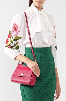 Женская сумка sicily small DOLCE & GABBANA фуксия цвета, арт. 0116/BB6003/A1001 купить в ЦУМ | Фото №5 Сумка Sicily small Dolce & Gabbana фуксия цвета | Фото №5