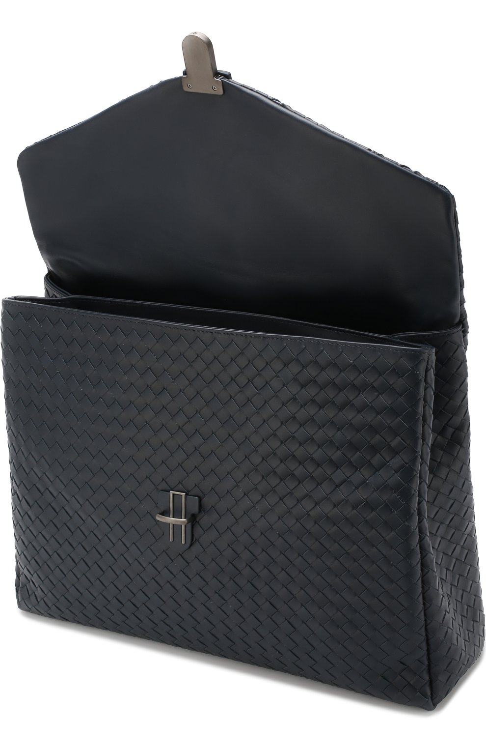 Мужской кожаный портфель с плетением intrecciato BOTTEGA VENETA темно-синего цвета по цене 228500 руб., арт. 122139/V4651 | Фото 3 Мужской кожаный портфель с плетением intrecciato BOTTEGA VENETA темно-синего цвета, арт. 122139/V4651 | Фото 3