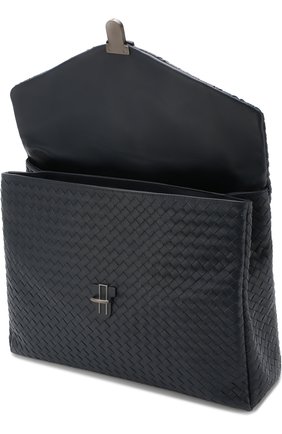 Мужской кожаный портфель с плетением intrecciato BOTTEGA VENETA темно-синего цвета по цене 228500 руб., арт. 122139/V4651 | Фото 3 Мужской кожаный портфель с плетением intrecciato BOTTEGA VENETA темно-синего цвета, арт. 122139/V4651 | Фото 3