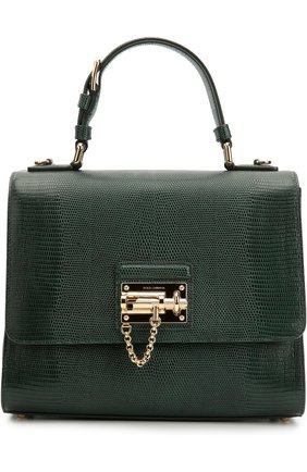 Женская сумка monica с тиснением под игуану DOLCE & GABBANA зеленая цвета, арт. 0116/BB5826/A1095 купить в ЦУМ | Фото №1 Сумка Monica с тиснением под игуану Dolce & Gabbana зеленая цвета | Фото №1