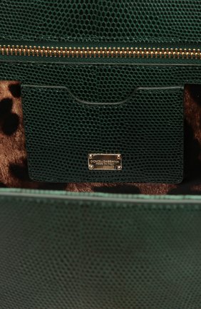 Женская сумка monica с тиснением под игуану DOLCE & GABBANA зеленая цвета, арт. 0116/BB5826/A1095 купить в ЦУМ | Фото №4 Сумка Monica с тиснением под игуану Dolce & Gabbana зеленая цвета | Фото №4
