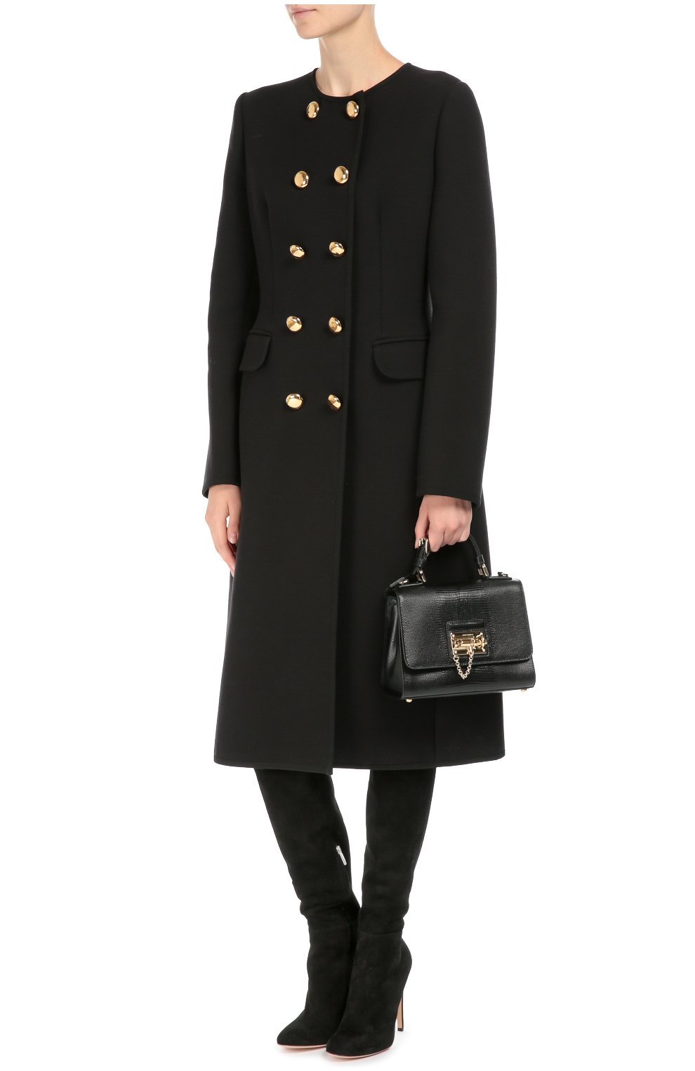 Женская сумка monica small с тиснением под игуану DOLCE & GABBANA черная цвета, арт. 0116/BB5827/A1095 купить в ЦУМ | Фото №2 Сумка Monica small с тиснением под игуану Dolce & Gabbana черная цвета | Фото №2
