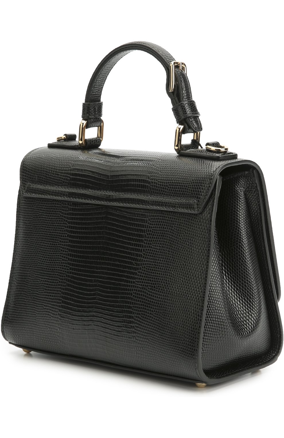 Женская сумка monica small с тиснением под игуану DOLCE & GABBANA черная цвета, арт. 0116/BB5827/A1095 купить в ЦУМ | Фото №3 Сумка Monica small с тиснением под игуану Dolce & Gabbana черная цвета | Фото №3