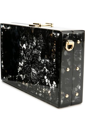 Клатч Dolce Box с кружевом Dolce & Gabbana, черного цвета, арт. 0116/BB6232/AD762 в ЦУМ | Фото №3 Клатч Dolce Box с кружевом Dolce & Gabbana черного цвета | Фото №3