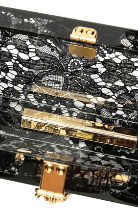 Клатч Dolce Box с кружевом Dolce & Gabbana, черного цвета, арт. 0116/BB6232/AD762 в ЦУМ | Фото №4 Клатч Dolce Box с кружевом Dolce & Gabbana черного цвета | Фото №4