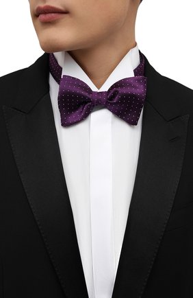 Мужской шелковый галстук-бабочка LANVIN фиолетового цвета по цене 9770 руб., арт. 1309/B0W TIE | Фото 2 Мужской шелковый галстук-бабочка LANVIN фиолетового цвета, арт. 1309/B0W TIE | Фото 2 (Материал: Текстиль, Шелк; Статус проверки: Проверена категория, Проверено)