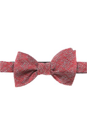 Мужской шелковый галстук-бабочка с узором LANVIN красного цвета, арт. 2051 | Фото 1 (Материал: Текстиль, Шелк; Статус проверки: Проверено, Проверена категория)