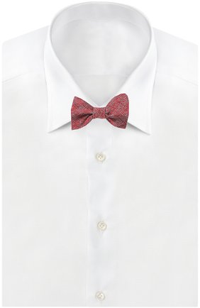 Мужской шелковый галстук-бабочка с узором LANVIN красного цвета, арт. 2051 | Фото 2 (Материал: Текстиль, Шелк; Статус проверки: Проверено, Проверена категория)