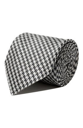 Мужской шелковый галстук с узором houndstooth BRIONI серого цвета по цене 21250 руб., арт. 063I/P4488 | Фото 1 Мужской шелковый галстук с узором houndstooth BRIONI серого цвета, арт. 063I/P4488 | Фото 1 (Материал: Шелк, Текстиль)