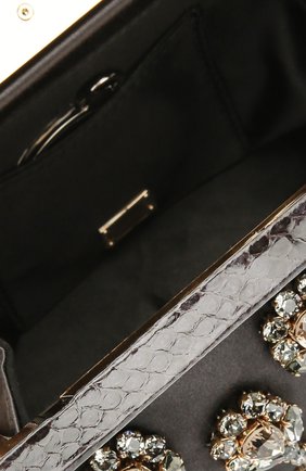Клатч Vanda с кристаллами и отделкой из кожи питона | Фото №4 Клатч Vanda с кристаллами и отделкой из кожи питона | Фото №4