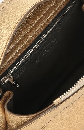Женская сумка micro wave из металлизированной кожи TOD’S золотая цвета, арт. XBWAMRHG001FRR купить в ЦУМ | Фото №4 Сумка Micro Wave из металлизированной кожи Tod’s золотая цвета | Фото №4