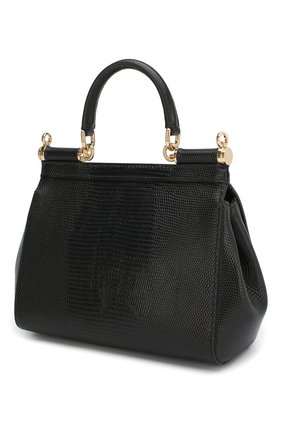 Женская сумка sicily small на цепочке с бусинами DOLCE & GABBANA черная цвета, арт. 0116/BB6003/AC538 купить в ЦУМ | Фото №3 Сумка Sicily small на цепочке с бусинами Dolce & Gabbana черная цвета | Фото №3