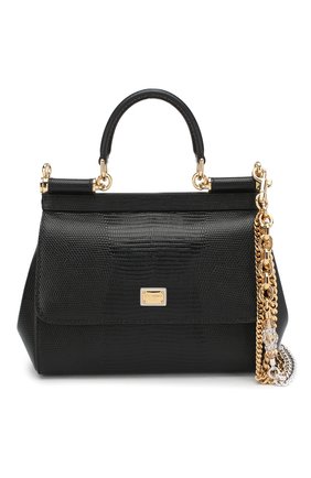 Женская сумка sicily small на цепочке с бусинами DOLCE & GABBANA черная цвета, арт. 0116/BB6003/AC538 купить в ЦУМ | Фото №6 Сумка Sicily small на цепочке с бусинами Dolce & Gabbana черная цвета | Фото №6