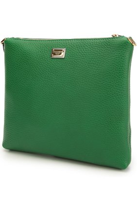 Кожаная сумка с аппликацией DG Family Dolce & Gabbana, зеленого цвета, арт. 0116/BI0809/AB514 в ЦУМ | Фото №3 Кожаная сумка с аппликацией DG Family Dolce & Gabbana зеленого цвета | Фото №3