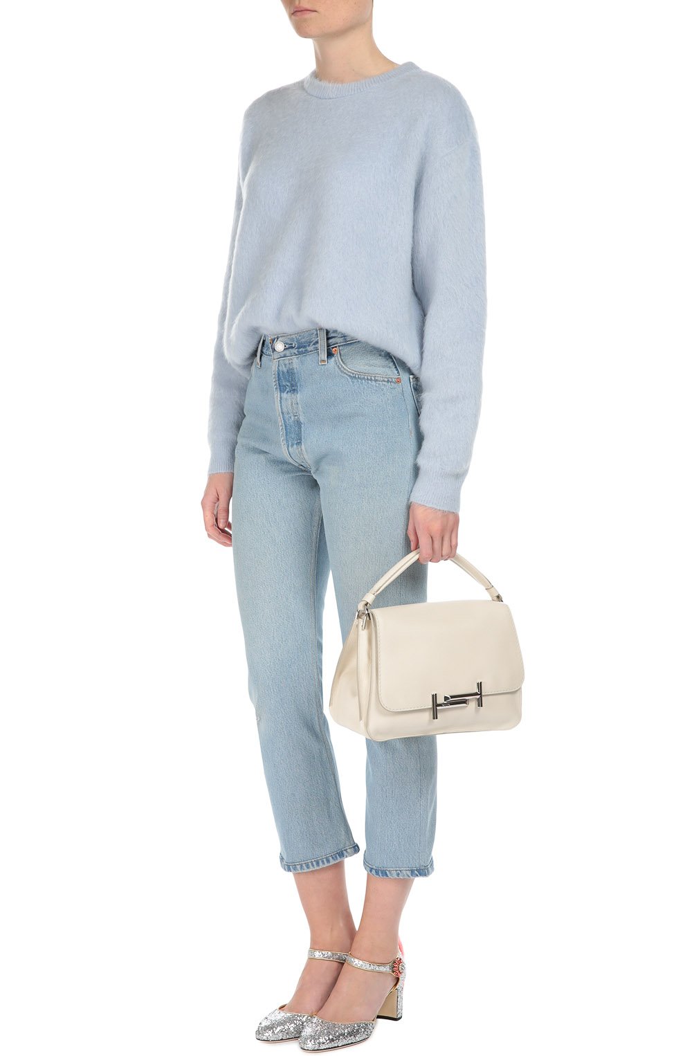Женская сумка double t small TOD’S белая цвета, арт. XBWAMUY0200TIC купить в ЦУМ | Фото №2 Сумка Double T Small Tod’s белая цвета | Фото №2