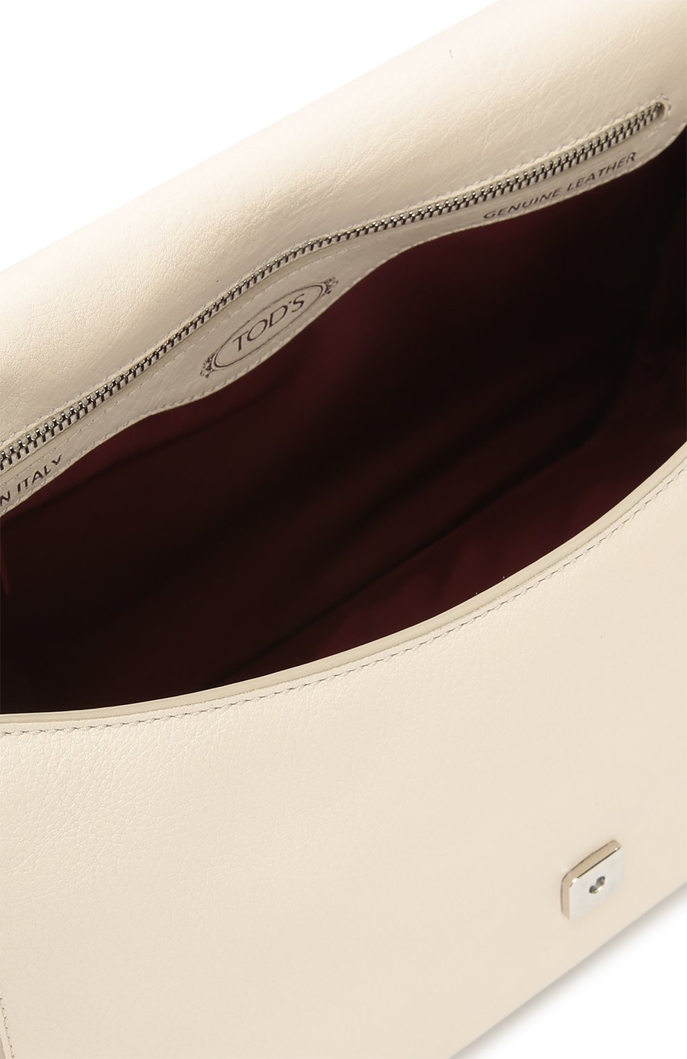 Женская сумка double t small TOD’S белая цвета, арт. XBWAMUY0200TIC купить в ЦУМ | Фото №4 Сумка Double T Small Tod’s белая цвета | Фото №4
