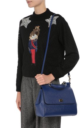 Женская сумка sicily medium new DOLCE & GABBANA синяя цвета, арт. 0116/BB6235/A1001 купить в ЦУМ | Фото №5 Сумка Sicily medium new Dolce & Gabbana синяя цвета | Фото №5