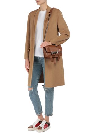 Женская сумка double t mini с плетением и кистями TOD’S светло-коричневая цвета, арт. XBWAMUJT100T0P купить в ЦУМ | Фото №2 Сумка Double T Mini с плетением и кистями Tod’s светло-коричневая цвета | Фото №2