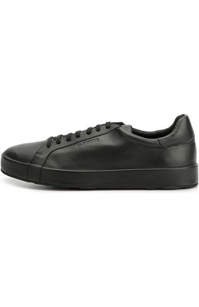 Мужские темно-синие кожаные кеды с логотипом бренда Jil Sander, арт. JI25550/MIR0` CALF купить в ЦУМ | Фото №1 Кожаные кеды с логотипом бренда Jil Sander темно-синие | Фото №1