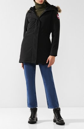 Женский пуховик victoria CANADA GOOSE черного цвета по цене 74600 руб., арт. 3037L | Фото 2 Женский пуховик victoria CANADA GOOSE черного цвета, арт. 3037L | Фото 2