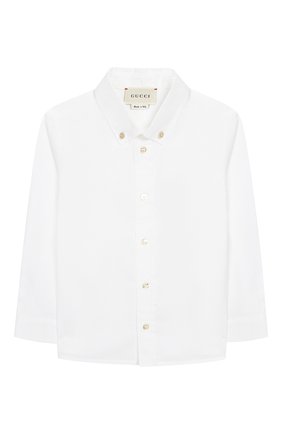 Хлопковая рубашка с воротником button down | Фото №1 Хлопковая рубашка с воротником button down | Фото №1