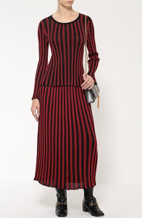 Женская красная юбка-макси в контрастную полоску Sonia Rykiel, арт. 16H 16354208-SA купить в ЦУМ | Фото №1 Юбка-макси в контрастную полоску Sonia Rykiel красная | Фото №1