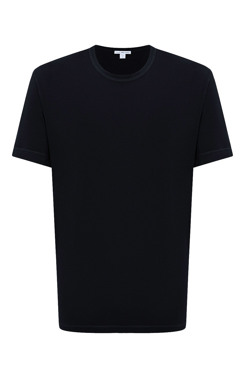 Мужская хлопковая футболка JAMES PERSE темно-синего цвета, арт. MLJ3311 | Фото 1 (Принт: Без принта; Рукава: Короткие; Длина (для топов): Стандартные; Материал внешний: Хлопок; Стили: Кэжуэл; Статус проверки: Проверена категория)