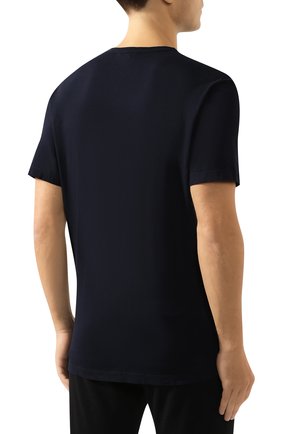 Мужская хлопковая футболка JAMES PERSE темно-синего цвета, арт. MLJ3311 | Фото 4 (Принт: Без принта; Рукава: Короткие; Длина (для топов): Стандартные; Материал внешний: Хлопок; Стили: Кэжуэл; Статус проверки: Проверена категория)