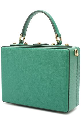 Сумка Dolce Box с аппликацией DG Family Dolce & Gabbana, зеленого цвета, арт. 0116/BB5970/AB505 в ЦУМ | Фото №3 Сумка Dolce Box с аппликацией DG Family Dolce & Gabbana зеленого цвета | Фото №3