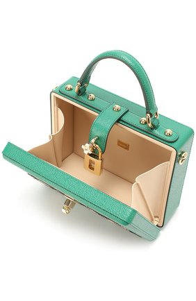 Сумка Dolce Box с аппликацией DG Family Dolce & Gabbana, зеленого цвета, арт. 0116/BB5970/AB505 в ЦУМ | Фото №4 Сумка Dolce Box с аппликацией DG Family Dolce & Gabbana зеленого цвета | Фото №4