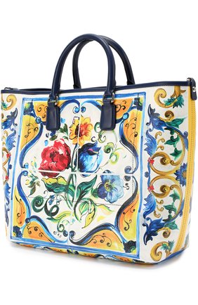 Женская сумка lara с принтом maiolica DOLCE & GABBANA разноцветная цвета, арт. 0116/BB5986/AD388 купить в ЦУМ | Фото №3 Сумка Lara с принтом Maiolica Dolce & Gabbana разноцветная цвета | Фото №3