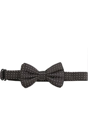 Шёлковый галстук-бабочка в горошек Dolce & Gabbana черного цвета, арт. 0131/LB1A40/G0MY8 в ЦУМ | Фото №1 Шёлковый галстук-бабочка в горошек Dolce & Gabbana черного цвета | Фото №1