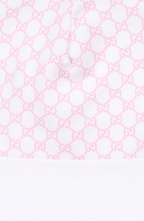 Детского шапка из хлопка с принтом GUCCI розового цвета, арт. 322123/3K107 | Фото 2 (Статус проверки: Проверена категория, Проверено; Материал: Хлопок, Текстиль)