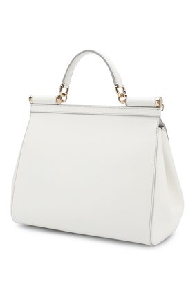 Женская сумка sicily medium new DOLCE & GABBANA белая цвета, арт. 0116/BB6235/A1001 купить в ЦУМ | Фото №3 Сумка Sicily medium new Dolce & Gabbana белая цвета | Фото №3