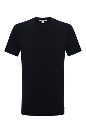 Мужская хлопковая футболка JAMES PERSE темно-синего цвета, арт. MLJ3352 | Фото 1 (Принт: Без принта; Рукава: Короткие; Длина (для топов): Стандартные; Материал внешний: Хлопок; Стили: Кэжуэл; Статус проверки: Проверена категория)