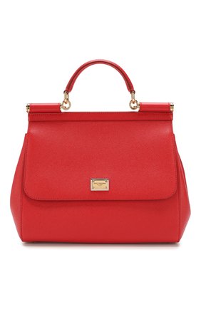 Женская сумка sicily medium new DOLCE & GABBANA красная цвета, арт. 0116/BB6235/A1001 купить в ЦУМ | Фото №1 Сумка Sicily medium new Dolce & Gabbana красная цвета | Фото №1
