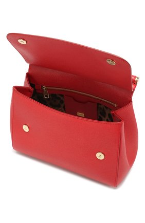 Женская сумка sicily medium new DOLCE & GABBANA красная цвета, арт. 0116/BB6235/A1001 купить в ЦУМ | Фото №4 Сумка Sicily medium new Dolce & Gabbana красная цвета | Фото №4