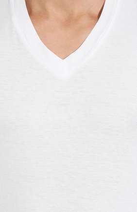Мужская хлопковая футболка JAMES PERSE белого цвета, арт. MLJ3352 | Фото 5 (Принт: Без принта; Рукава: Короткие; Длина (для топов): Стандартные; Материал внешний: Хлопок; Стили: Кэжуэл; Статус проверки: Проверена категория)