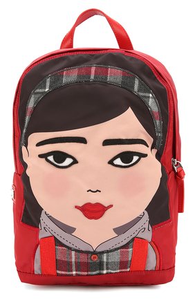 Рюкзак с аппликацией и отделкой из кожи | Фото №1 Рюкзак с аппликацией и отделкой из кожи | Фото №1