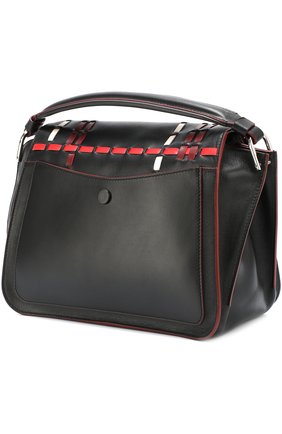 Женская сумка double t medium с прострочкой из контрастной кожи TOD’S черная цвета, арт. XBWAMUYG200TSM купить в ЦУМ | Фото №3 Сумка Double T medium с прострочкой из контрастной кожи Tod’s черная цвета | Фото №3