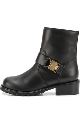 Женские черные кожаные байкеры с ремешком Giuseppe Zanotti Design, арт. I67058001/GZ040 купить в ЦУМ | Фото №1 Кожаные байкеры с ремешком Giuseppe Zanotti Design черные | Фото №1