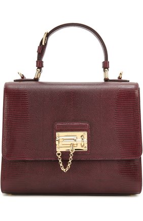 Женская сумка monica с тиснением под игуану DOLCE & GABBANA бордовая цвета, арт. 0116/BB5826/A1095 купить в ЦУМ | Фото №1 Сумка Monica с тиснением под игуану Dolce & Gabbana бордовая цвета | Фото №1