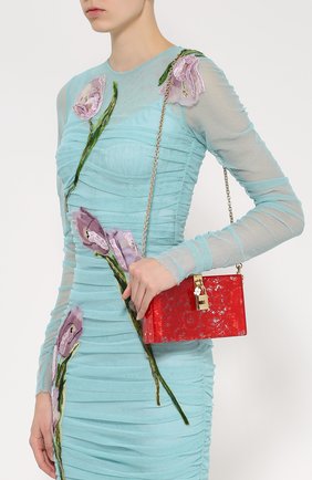 Клатч Dolce Box с кружевом Dolce & Gabbana, красного цвета, арт. 0116/BB6232/AD762 в ЦУМ | Фото №5 Клатч Dolce Box с кружевом Dolce & Gabbana красного цвета | Фото №5