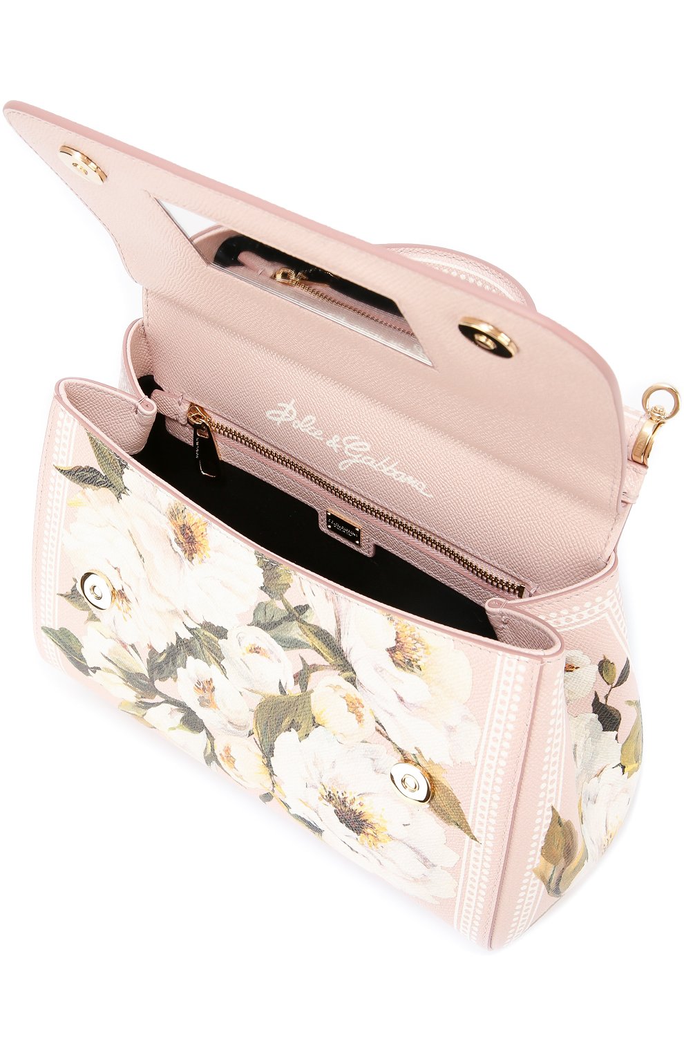 Женская сумка sicily medium с росписью DOLCE & GABBANA белая цвета, арт. 0116/BB6002/AC870 купить в ЦУМ | Фото №4 Сумка Sicily medium с росписью Dolce & Gabbana белая цвета | Фото №4