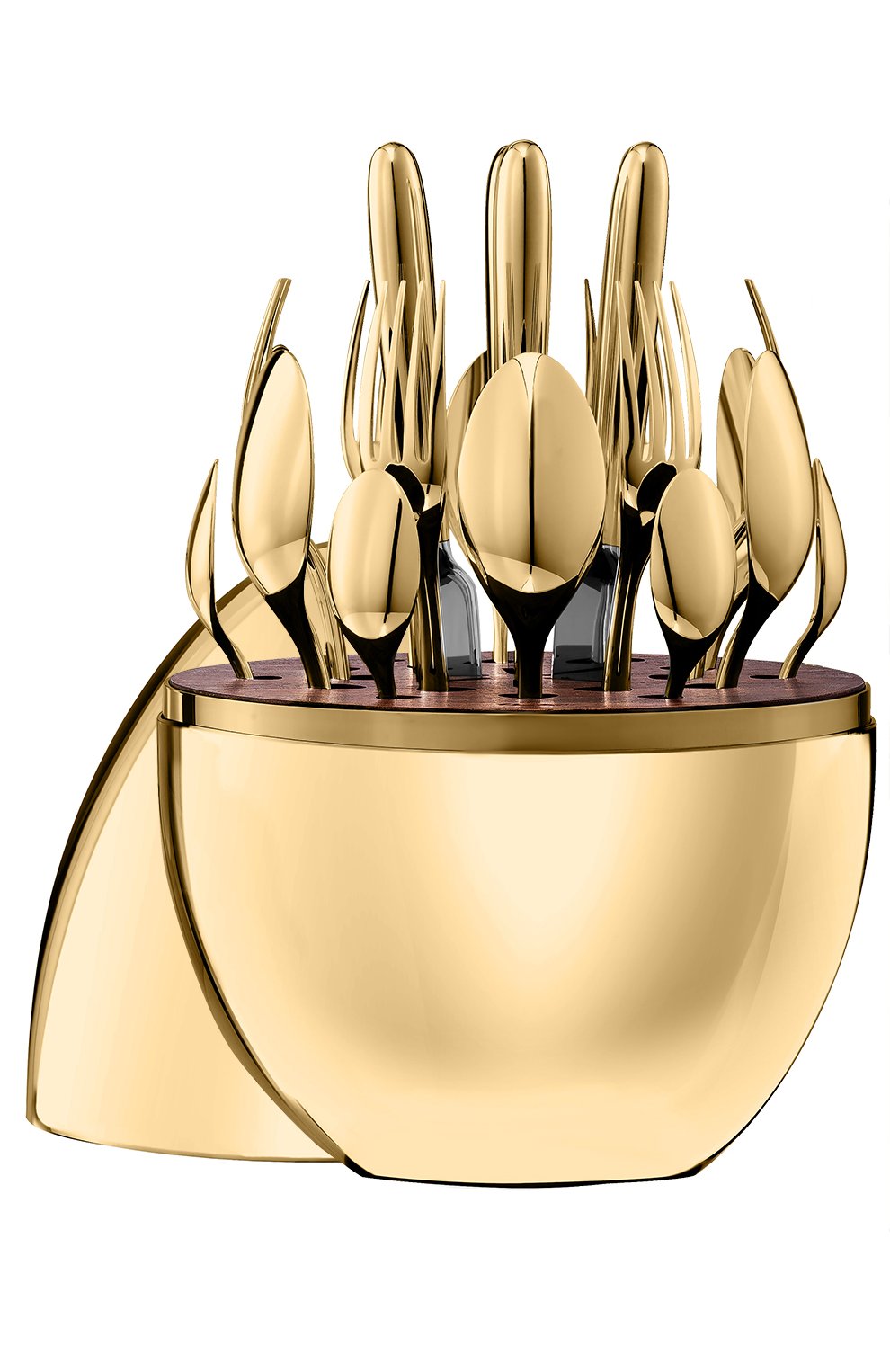 Набор столовых приборов mood gold из 24 предметов CHRISTOFLE золотого цвета, арт. 00865299 | Фото 1 (Статус проверки: Проверена категория; Ограничения доставки: fragile-2)