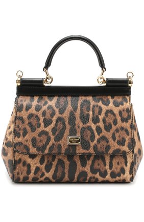 Женская сумка sicily small с леопардовым принтом DOLCE & GABBANA леопардовая цвета, арт. 0116/BB6003/A7158 купить в ЦУМ | Фото №1 Сумка Sicily small с леопардовым принтом Dolce & Gabbana леопардовая цвета | Фото №1