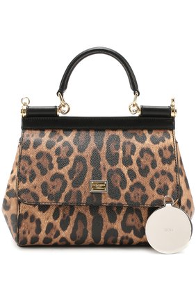 Женская сумка sicily small с леопардовым принтом DOLCE & GABBANA леопардовая цвета, арт. 0116/BB6003/A7158 купить в ЦУМ | Фото №6 Сумка Sicily small с леопардовым принтом Dolce & Gabbana леопардовая цвета | Фото №6